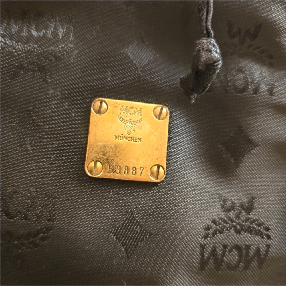 Mcm Black Monogram Drawstring Bag - image 7